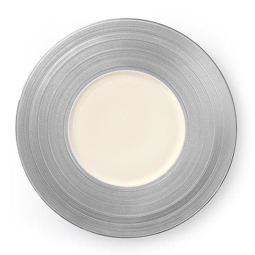 Luzerne Shallow Plate with Wide Rim, Ø320 mm, Manhattan Silver Luzerne Shallow Plate with Wide Rim, Ø320 mm, Manhattan Silver