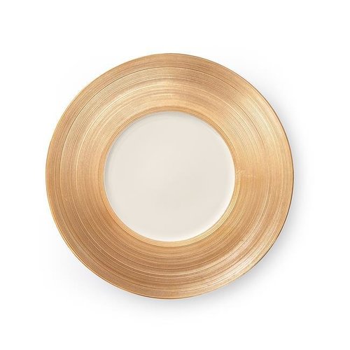 Luzerne Shallow Plate with Wide Rim, Ø320 mm, Manhattan Gold Luzerne Shallow Plate with Wide Rim, Ø320 mm, Manhattan Gold