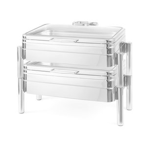 Fine Dine Induction or Pasta Chafing Dish with a Glass Hinged Cover 14 L GN 1/1 Fine Dine Induction or Pasta Chafing Dish with a Glass Hinged Cover 14 L GN 1/1