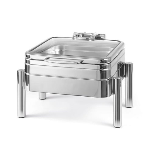 Fine Dine Induction or Pasta Chafing Dish with a Glass Hinged Cover 9 L GN 2/3 Fine Dine Induction or Pasta Chafing Dish with a Glass Hinged Cover 9 L GN 2/3