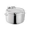 Fine Dine Induction or Pasta Round Chafing Dish with a Glass Hinged Cover 9 L Fine Dine Induction or Pasta Round Chafing Dish with a Glass Hinged Cover 9 L