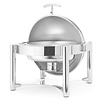 Fine Dine Induction or Pasta Round Chafing Dish with a Full Roll-Top Cover 6 L