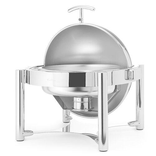 Fine Dine Induction or Pasta Round Chafing Dish with a Full Roll-Top Cover 6 L