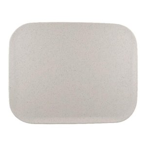 Roltex Prostokątna taca do serwowania 330 x 430 mm z poliestru, szara z rantem Roltex Prostokątna taca do serwowania 330 x 430 mm z poliestru, szara z rantem
