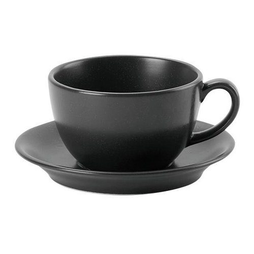 Porland Black Saucer ø 160 mm, Coal Porland Black Saucer ø 160 mm, Coal