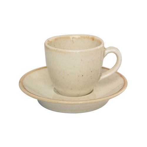 Porland Filiżanka sztaplowana do espresso kremowa 80 ml, Sun