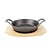 Lava Cast Iron Frying Pan with Wooden Stand and Two Handles Ø155 mm