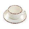 Fine Dine Stackable Cream Espresso Cup with Saucer 90 ml, Earth Colours Opal