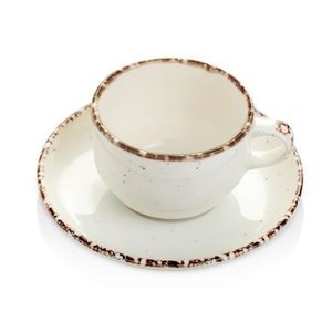 Fine Dine Stackable Cream Cup with Saucer 230 ml, Earth Colours Opal Fine Dine Stackable Cream Cup with Saucer 230 ml, Earth Colours Opal