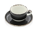 Fine Dine Filiżanka sztaplowana ze spodkiem Onyx 230 ml, Kolory Ziemi Onyx