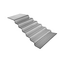 Fine Dine Seven-step black glass buffet stairs