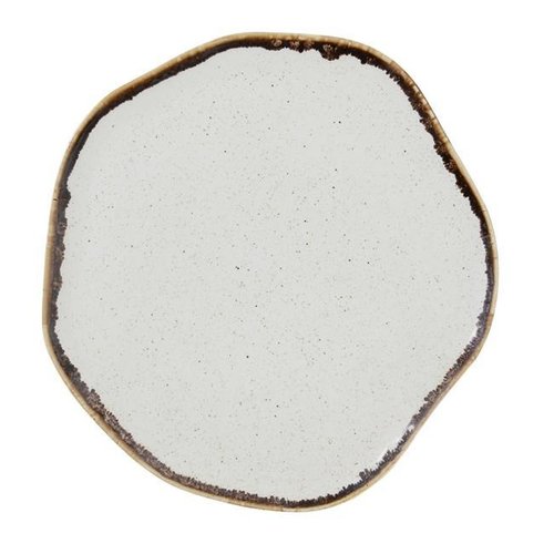 Porland Shallow Plate, Ø270 mm, Irregular, Sand Porland Shallow Plate, Ø270 mm, Irregular, Sand