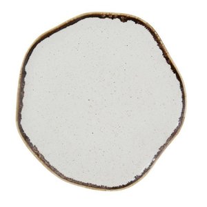 Porland Shallow Plate, Ø220 mm, Irregular, Sand Porland Shallow Plate, Ø220 mm, Irregular, Sand