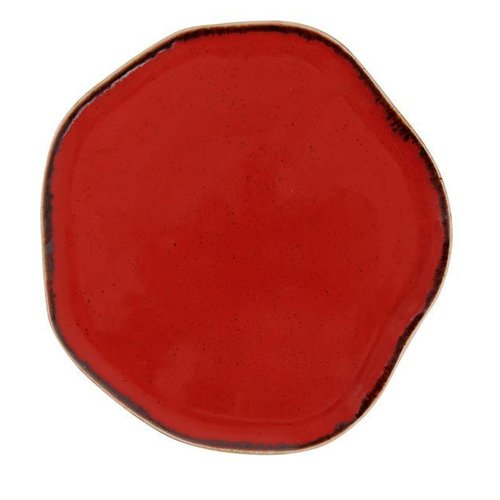Porland Shallow Plate, Ø270 mm, Irregular, Magma Porland Shallow Plate, Ø270 mm, Irregular, Magma