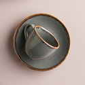 Porland Stackable Grey Espresso Cup 80 ml, Stone