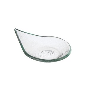 Fine Dine Fingerfood rain drop transparent glass dish 80x100 mm