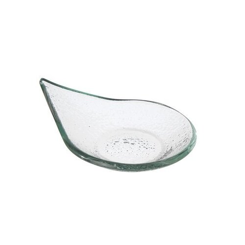 Fine Dine Fingerfood rain drop transparent glass dish 80x100 mm