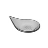 Fine Dine Fingerfood rain drop black glass dish 80x100 mm