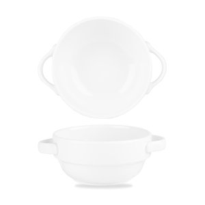 Churchill White Handled Stacking Bowl 12.6Oz Box 6 Churchill White Handled Stacking Bowl 12.6Oz Box 6