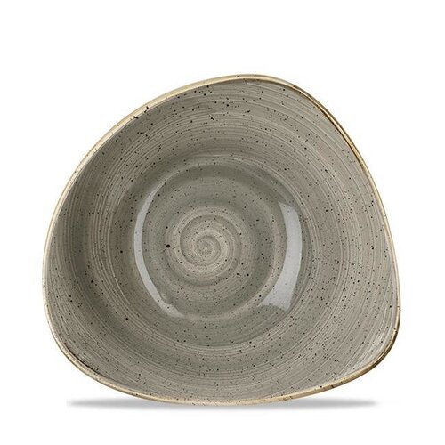Churchill Deep Plate, Ø235 mm, 600 ml, Triangular, Stonecast Grey Churchill Deep Plate, Ø235 mm, 600 ml, Triangular, Stonecast Grey