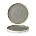 Churchill Shallow Plate with Rim, Ø210 mm, Stonecast Peppercorn Grey