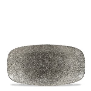 Churchill Raku Quartz Black Chefs Oblong Plate 11 3/4" X 6" Box 12 Churchill Raku Quartz Black Chefs Oblong Plate 11 3/4" X 6" Box 12