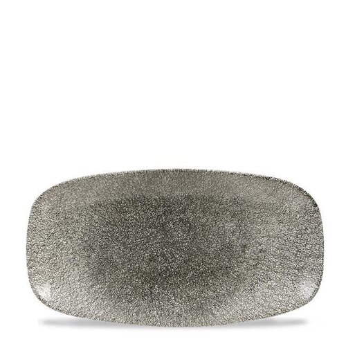 Churchill Raku Quartz Black Chefs Oblong Plate 11 3/4" X 6" Box 12 Churchill Raku Quartz Black Chefs Oblong Plate 11 3/4" X 6" Box 12
