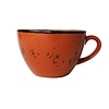 Fine Dine Earth Colours Stackable Orange Cappuccino Cup 285 ml, Earth Colours Dahlia