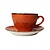 Fine Dine Earth Colours Stackable Orange Cappuccino Cup 285 ml, Earth Colours Dahlia
