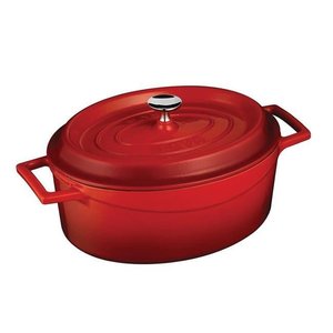 Fine Dine Cast iron oval red pot