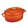 Fine Dine Cast iron oval orange pot