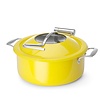 Fine Dine Induction Round Chafing Chafing Dish with Removable Glass Cover 4,5 L , Yellow Fine Dine Induction Round Chafing Chafing Dish with Removable Glass Cover 4,5 L , Yellow