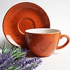 Fine Dine Earth Colours Orange Cappuccino Saucer ø 160 mm, Earth Colours Dahlia