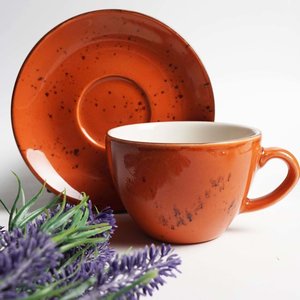 Fine Dine Earth Colours Orange Cappuccino Saucer ø 160 mm, Earth Colours Dahlia Fine Dine Earth Colours Orange Cappuccino Saucer ø 160 mm, Earth Colours Dahlia