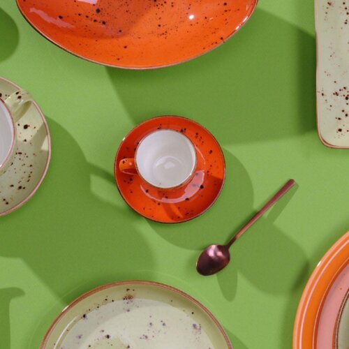 Fine Dine Earth Colours Orange Espresso Saucer ø 115 mm, Earth Colours Dahlia Fine Dine Earth Colours Orange Espresso Saucer ø 115 mm, Earth Colours Dahlia