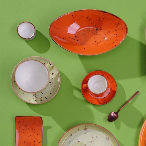 Fine Dine Earth Colours Orange Espresso Saucer ø 115 mm, Earth Colours Dahlia Fine Dine Earth Colours Orange Espresso Saucer ø 115 mm, Earth Colours Dahlia