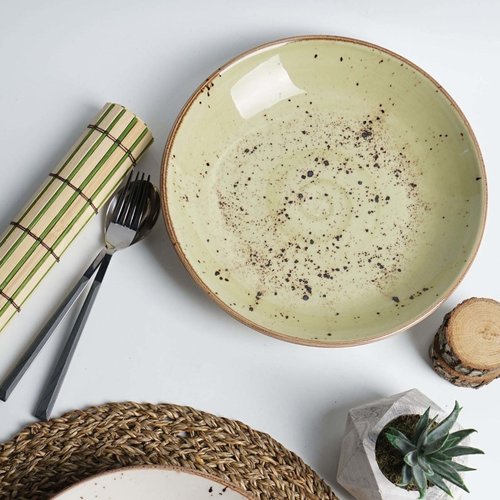 Fine Dine Earth Colours Deep Plate, Ø230 mm, Olive Fine Dine Earth Colours Deep Plate, Ø230 mm, Olive