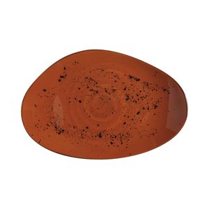 Fine Dine Earth Colours Shallow Plate 350x210 Irregular, Dahlia Fine Dine Earth Colours Shallow Plate 350x210 Irregular, Dahlia