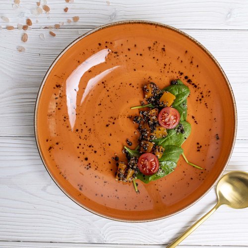 Fine Dine Earth Colours Shallow Plate 350x210 Irregular, Dahlia Fine Dine Earth Colours Shallow Plate 350x210 Irregular, Dahlia