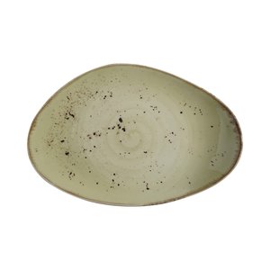 Fine Dine Earth Colours Shallow Plate 350x210 Irregular, Olive Fine Dine Earth Colours Shallow Plate 350x210 Irregular, Olive