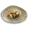Fine Dine Earth Colours Shallow Plate 350x210 Irregular, Olive