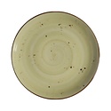 Fine Dine Earth Colours Shallow Plate, Ø190 mm, Irregular, Olive