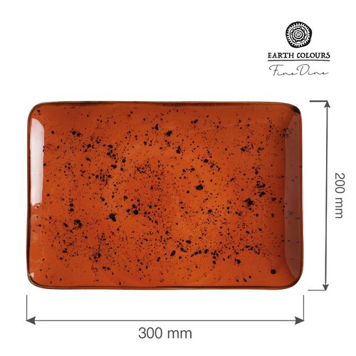 Fine Dine Earth Colours Shallow Plate 200x300 mm, Rectangular, Dahlia Fine Dine Earth Colours Shallow Plate 200x300 mm, Rectangular, Dahlia