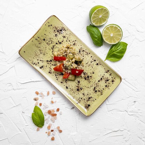 Fine Dine Earth Colours Shallow Plate 200x300 mm, Rectangular, Olive Fine Dine Earth Colours Shallow Plate 200x300 mm, Rectangular, Olive