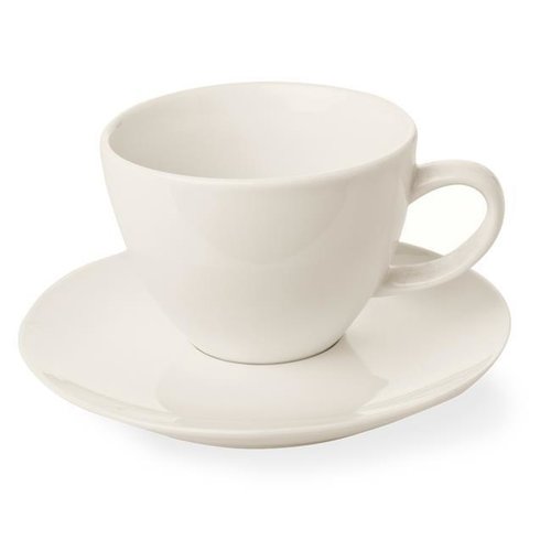 Fine Dine Elegant Cream Cup with Saucer 230 ml, Crema Fine Dine Elegant Cream Cup with Saucer 230 ml, Crema