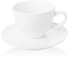 Fine Dine Filiżanka elegancka ze spodkiem do espresso biała 70 ml, Bianco Fine Dine Filiżanka elegancka ze spodkiem do espresso biała 70 ml, Bianco