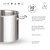 Chef de Cuisine Stainless Steel High Stock Pot 70 L Ø 450 mm