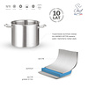 Chef de Cuisine Garnek wysoki 100 L Ø 500 mm ze stali nierdzewnej
