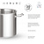 Chef de Cuisine Stainless Steel High Stock Pot 155 L Ø 600 mm