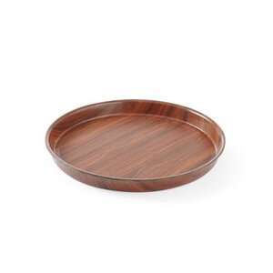 AmerBox Laminate Round Non-Slip Serving Tray Ø 420 mm with Rim Brown AmerBox Laminate Round Non-Slip Serving Tray Ø 420 mm with Rim Brown